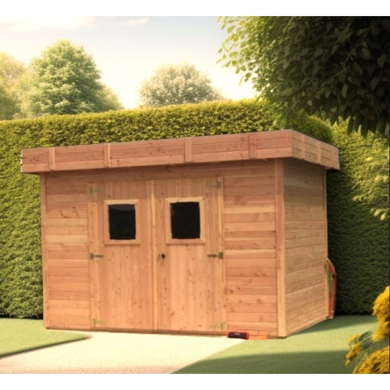 Cobertizo de jardín de madera Dinan 3.4x4.4 Habrita 14,80m2 Cobertizo de jardín de madera Dinan 3.4x4.4 Habrita 14,80m2