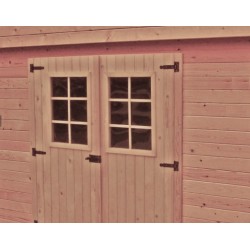 Abri de Jardin en bois Dinan 3.4x4.4 Habrita 14,8m2
