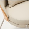 Fauteuil en Cuir synthétique beige et piètements métal Amy VeryForma