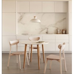 Set de 4 sillas ligeras de madera maciza con patas de madera Fina VeryForma