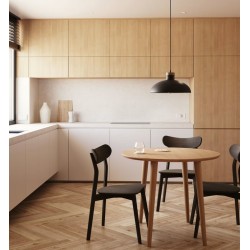 Set de 4 sillas de madera maciza marrón con patas de madera VeryForma