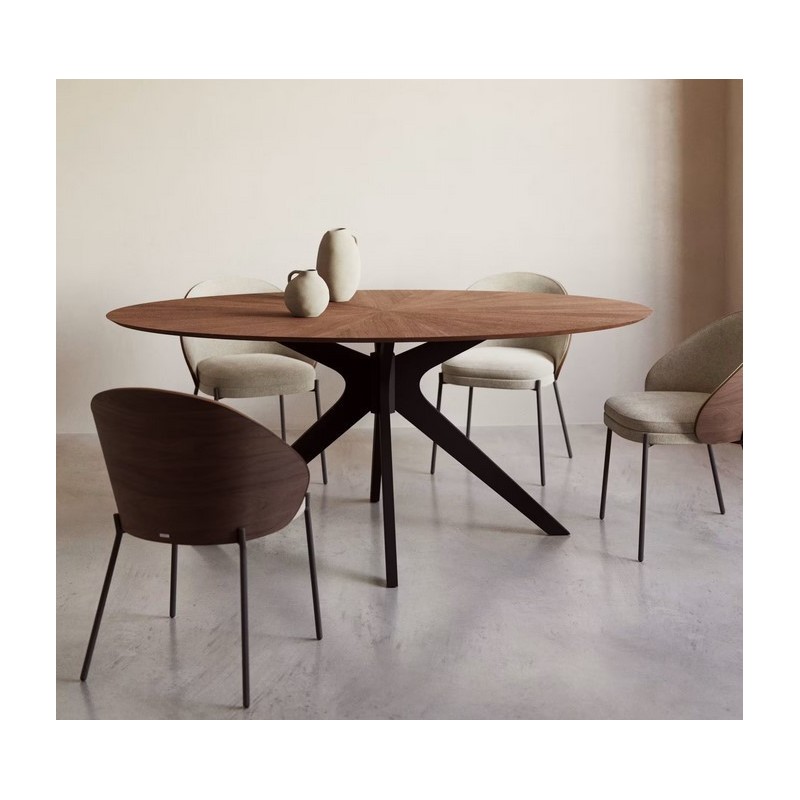 Ausziehbarer runder Tisch 90 bis 170x90 weiß und Quio VeryForma Buchenholz Ausziehbarer runder Tisch 90 bis 170x90 weiß und Quio VeryForma Buchenholz