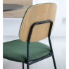 Set of 4 Linda VeryForma Green Chenille Metal Chairs and Cushion