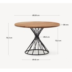 Round Table 120 Acacia Wood Inu VeryForma