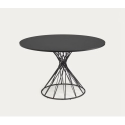 Tavolo Rotondo 120 Nero MDF Inu VeryForma