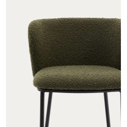 ot di 4 sgabelli con piano in metallo nero e nero Tea VeryForma