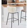 Set di 2 sgabelli alti Elia VeryForma in metallo bianco e nero