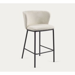Set di 2 sgabelli alti Elia VeryForma in metallo bianco e nero