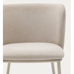 Lot de 2 Chaises Tissus et métal beige Elia VeryForma