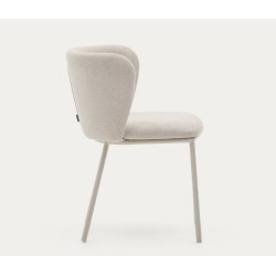 Conjunto de 2 cadeiras Elia VeryForma Bege de tecido e metal