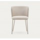 Set of 2 Elia VeryForma Beige Fabric and Metal Chairs