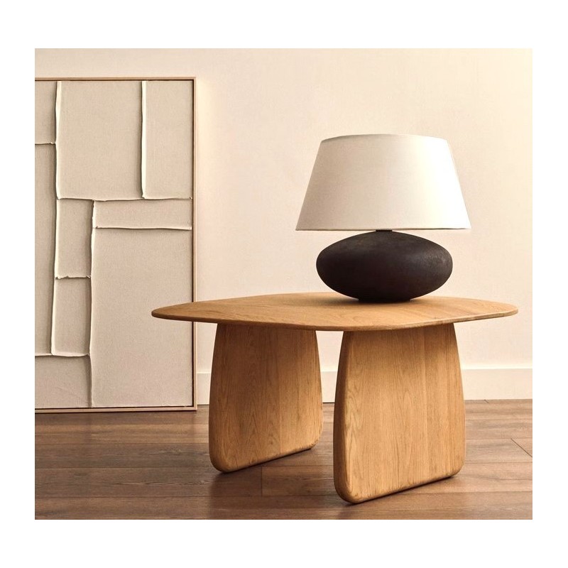 Mesa de Café VeryForma Pita com Acabamento Natural em Madeira de Carvalho Mesa de Café VeryForma Pita com Acabamento Natural em Madeira de Carvalho