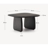 Table Basse en bois de chêne finition noire Pita VeryForma