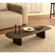 Dark Oak Wood Coffee Table Lounge Pita VeryForma