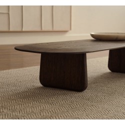 Tavolino da caffè in legno di quercia scura Lounge Pita VeryForma