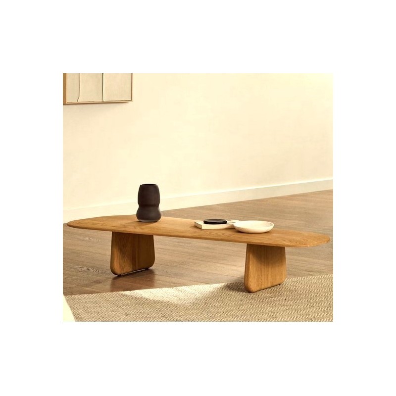 Mesa de Café em Madeira de Carvalho Natural Lounge Pita VeryForma Mesa de Café em Madeira de Carvalho Natural Lounge Pita VeryForma