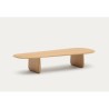 Natural Oak Wood Coffee Table Lounge Pita VeryForma