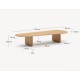 Natural Oak Wood Coffee Table Lounge Pita VeryForma