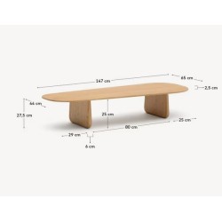 Couchtisch aus natürlichem Eichenholz Lounge Pita VeryForma