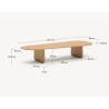 Couchtisch aus natürlichem Eichenholz Lounge Pita VeryForma