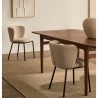 Set of 2 Elia VeryForma Beige and Black Metal Fabric Chairs