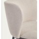 Lot de 2 Chaises Tissus beige et métal noir Elia VeryForma