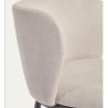Set of 2 Elia VeryForma Beige and Black Metal Fabric Chairs