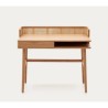 Tavolo da scrivania in legno di frassino e rattan 105 x 62 Axi VeryForma