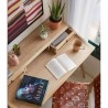 Schreibtisch aus Mindi und Rattanholz 110x60 Ula VeryForma
