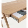 Escritorio y cajones de madera de fresno 120x65 Lia VeryForma