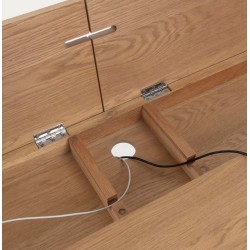 Escritorio y cajones de madera de fresno 120x65 Lia VeryForma