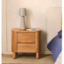 Ash Wood Nightstand and Drawer 55x50 Saly VeryForma