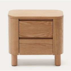 Mesa de Cabeceira e Gaveta em Madeira de Freixo 55x50 Saly VeryForma