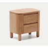Table de Nuit en bois frêne et Tiroir 55x50 Saly VeryForma
