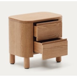Mesa de Cabeceira e Gaveta em Madeira de Freixo 55x50 Saly VeryForma