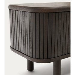 Table de Nuit en bois frêne foncé 50x55 Leni VeryForma