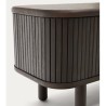 Dark Ash Wood Bedside Table 50x55 Leni VeryForma