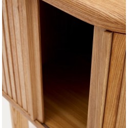 Mesita de noche de madera natural 50x55 Leni VeryForma