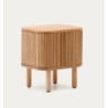 Mesa-de-cabeceira de madeira natural 50x55 Leni VeryForma