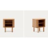 Mesa-de-cabeceira de madeira natural 50x55 Leni VeryForma