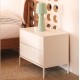 Natural Wood Bedside Table 50x55 Leni VeryForma