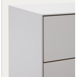 Table de Chevet laqué blanc 60x55 Rana VeryForma