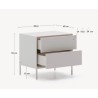 Table de Chevet laqué blanc 60x55 Rana VeryForma