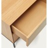 Nachttisch aus Holz, Eiche und schwarzem Stahl 60x55 Rana VeryForma