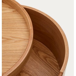 Nachttisch Holz rund Esche 55 Ovia VeryForma