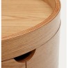 Mesita de noche madera redonda fresno 55 Ovia VeryForma