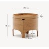 Comodino in legno tondo frassino 55 Ovia VeryForma