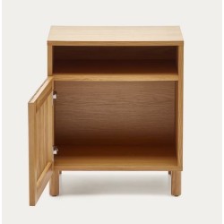 Ash Wood Nightstand and Storage 53x62 Bay VeryForma