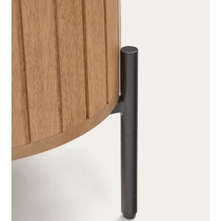 Mesita de noche ovalada de madera de mango 55 Cial VeryForma