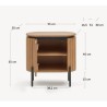 Oval Mango Wood Bedside Table 55 Cial VeryForma